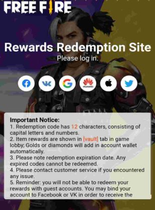  10 APRIL 2021  Free fire redeem code for 10 April 2021 ...