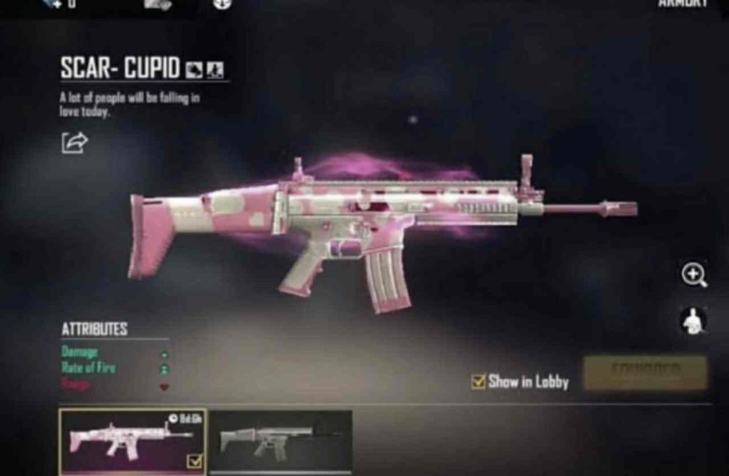 Free Fire Cupid Scar Attributes