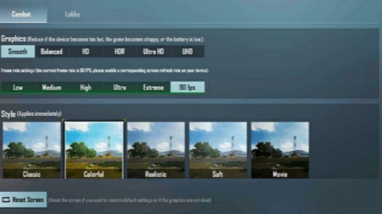 BGMI GRAPHICS SETTINGS FOR REALME 7