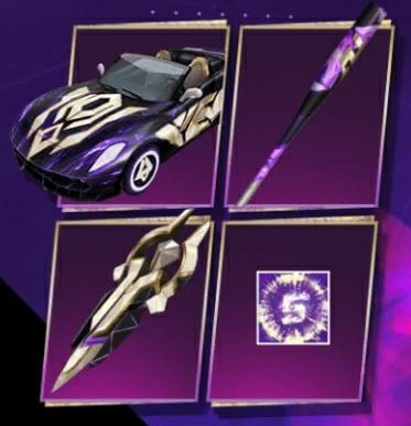 Free Fire Max Sports Car Skin: Crystal Symmetry