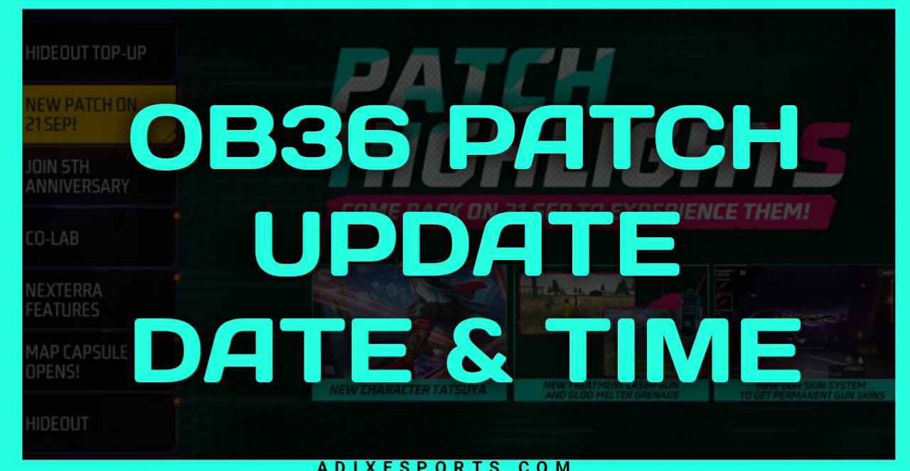 OB36 Patch Maintenance Update: Date & Time Confirmed