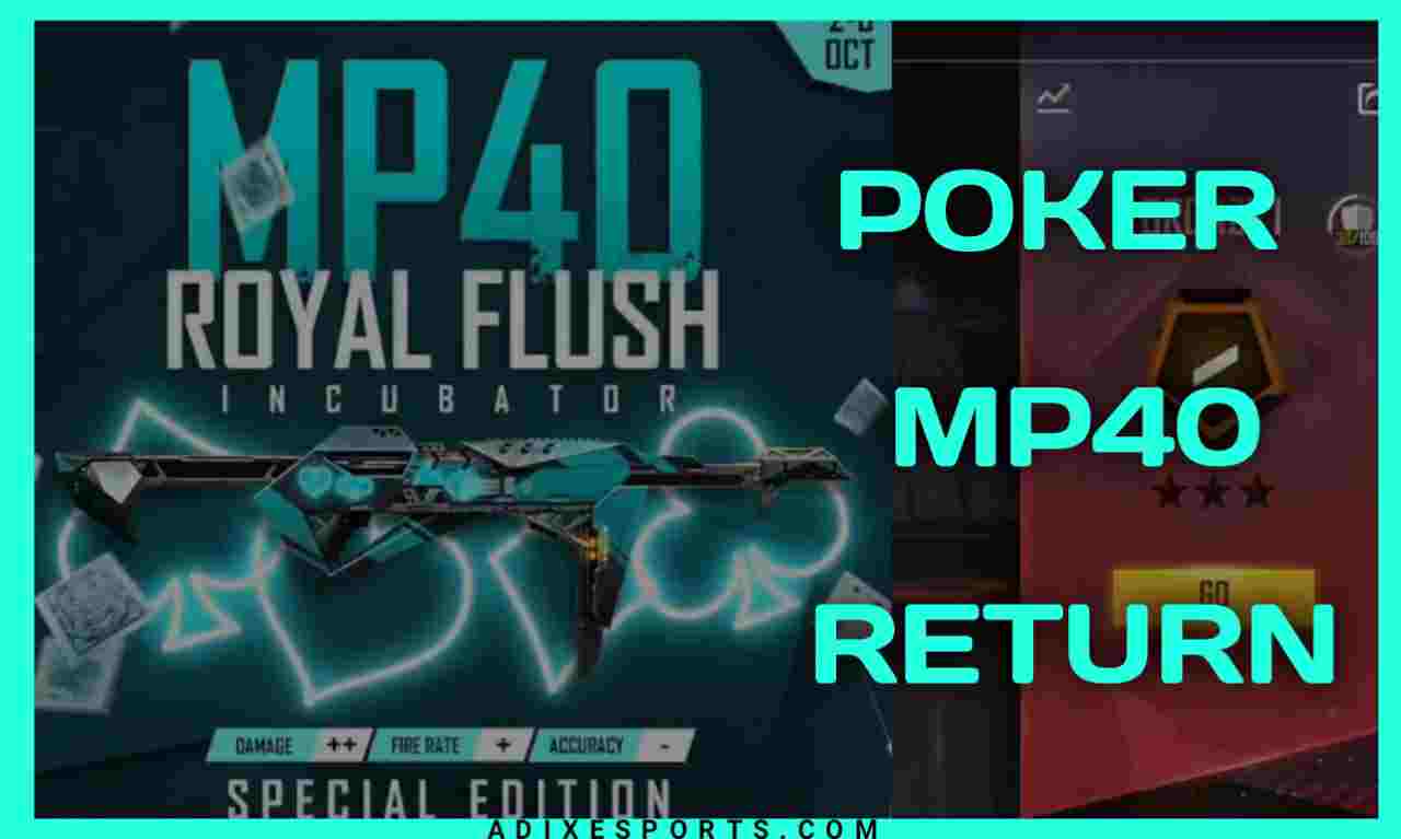Poker MP40 In Free Fire: Attributes & Return Date In 2022