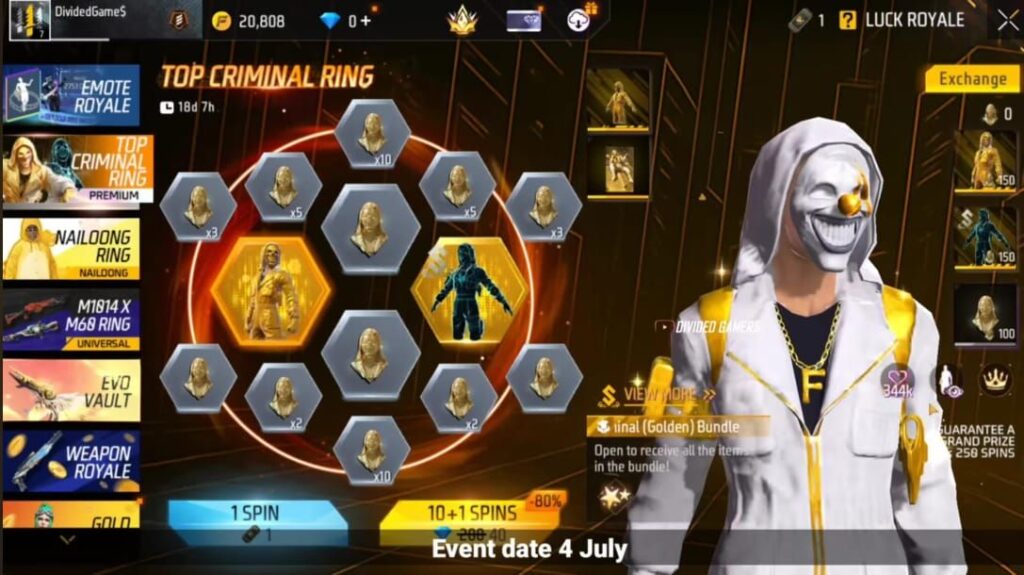 Free Fire Upcoming Events, Rewards and All Information – July 2025